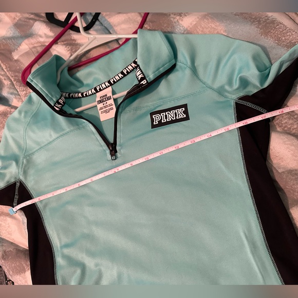 Victoria's Secret PINK Aqua and Black Pullover - Picture 5 of 5
